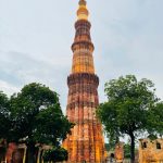 Qutub minar Delhi in monsoon