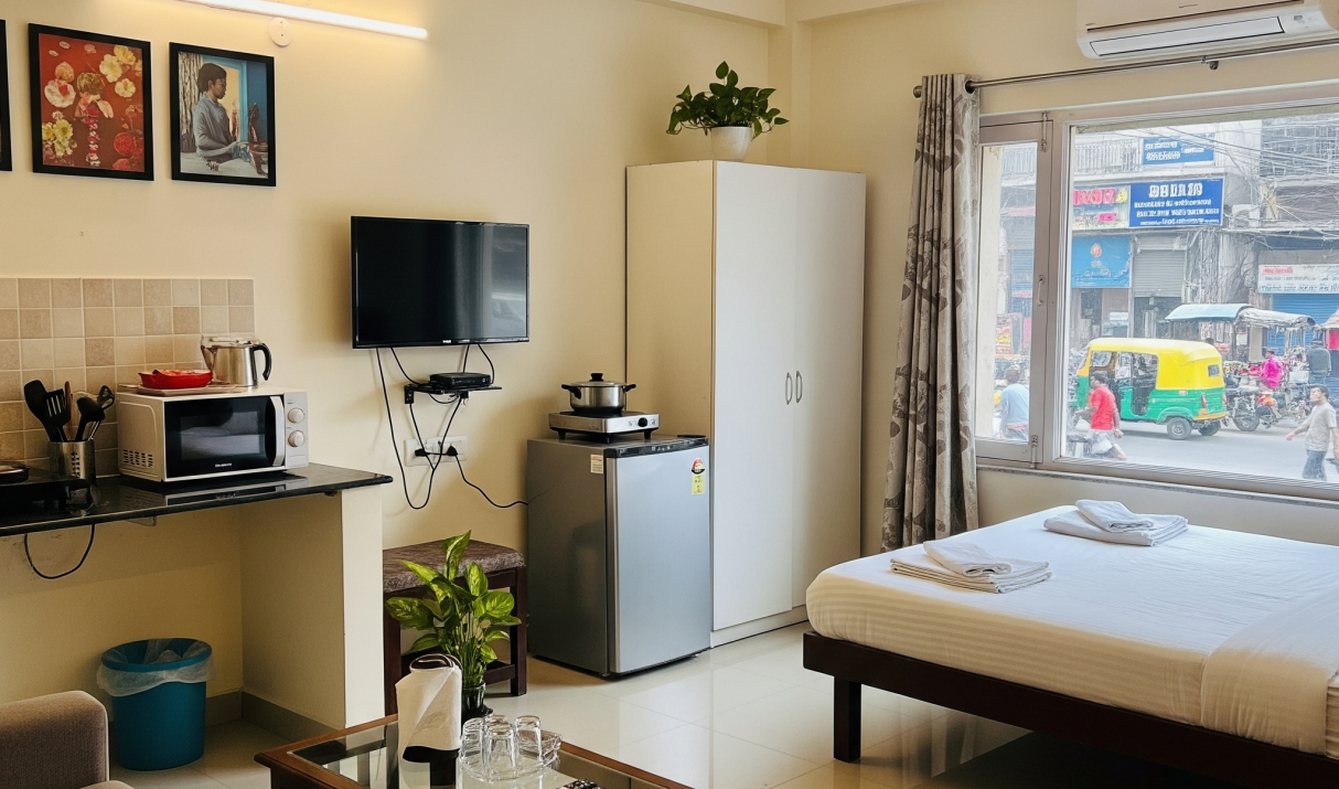 Fully Furnished Flats in Delhi Under ₹1000 a Day